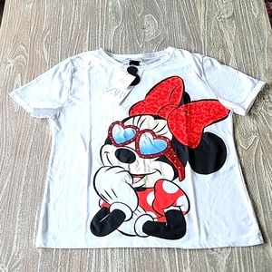 Zara minnie mouse sequence t-shirt